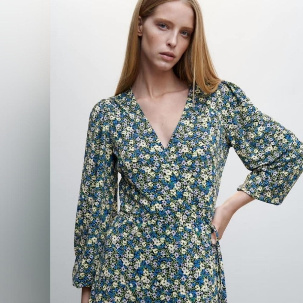 MANGO True wrap style dress - Picture 4 of 5